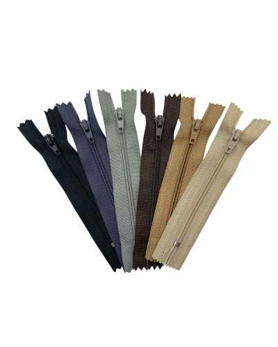 Cerniera a Spirale in Nylon Catena 3 Lunghezza 10 cm Cursore in Metallo Fissa