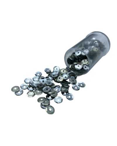 15 g Paillettenrohr Facettierter Silber Ø 6 mm