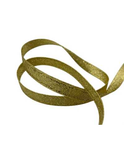 Mano acanalada de cinta de 2 MT LUREX - Altura 0,6 cm - Plata / Oro