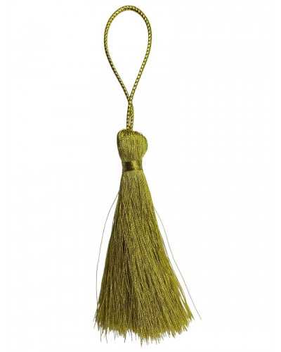 Schlüsselbogen / Quaste Quaste in Gold Lurex Wire | Höhe 8 cm (13 cm mit Schlitz)