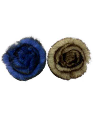 ROSELLINA APPLICATION in 100% lapin clamp brooch seal