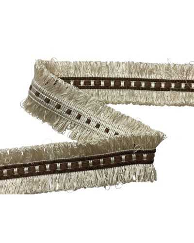 50 cm braune Fransen-Zutraten + Clear Beige Partition koordinierte Höhe 7,5 cm + 4,5 cm