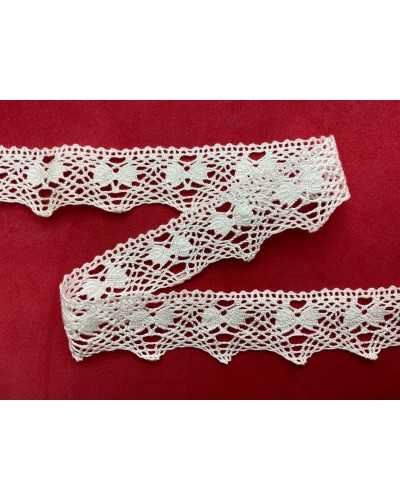 Piazza Pizzo Fiocco Lace Cotton Tombust Scalloped Network Tip High 3cm