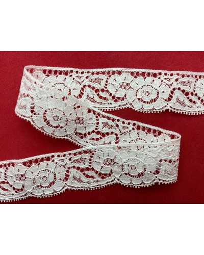 Cordones de cordones Lace Valencienne Flor de bordado blanco High High Cm 2.8
