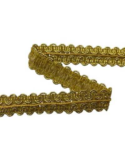 Passamaneria Giallo Oro – Cordoncino Centrale con Serpentina Ondulata Lurex – Altezza 2 cm