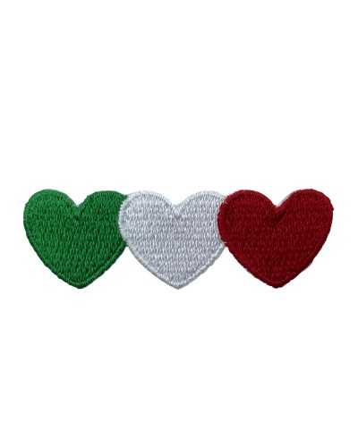 Thermoadhesive application Hearts Italy 6,5 × 2 cm