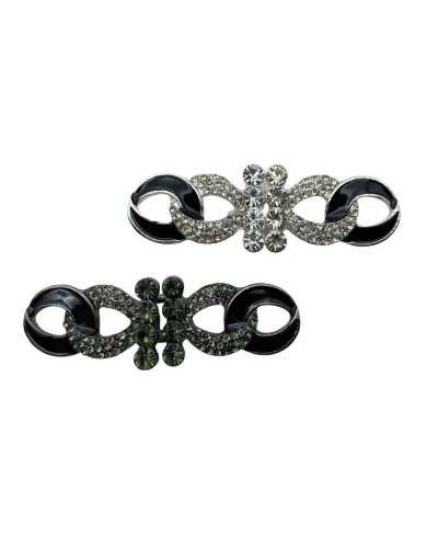 Decorative alamaro with rhinestones 48 × 15 mm