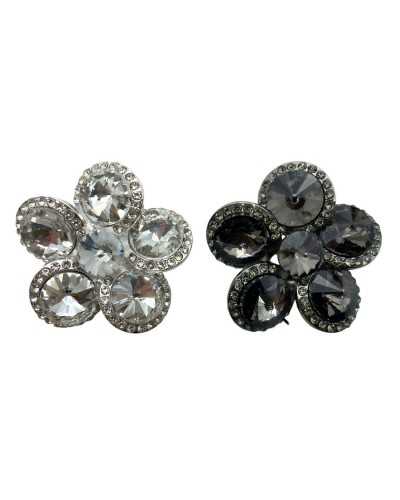 Botón de joya elegante Ø 3.5 cm COBRE Y VERDADO PLATA O BRUCLE BLACK