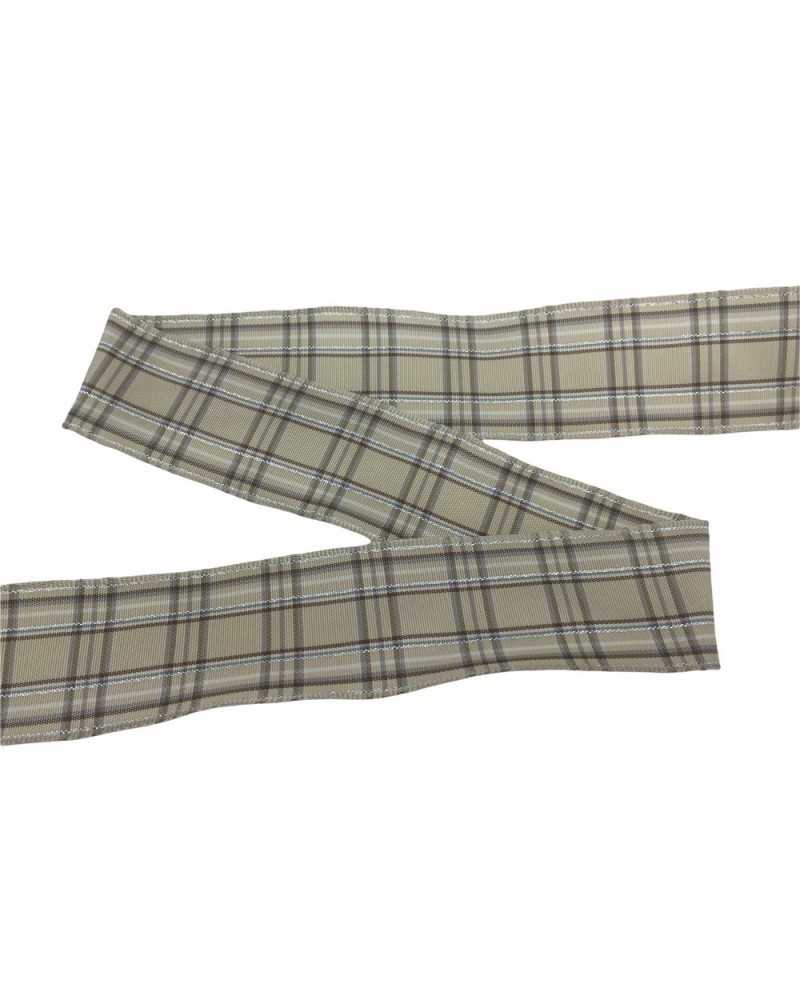 Pasamanería Cinta Navideña Tafetán Escocés Hilo Lurex 35 Mm Alto