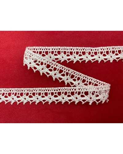 Pure lace pure tombolo cotton height 15 mm white