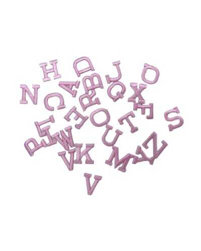 Iniciales letras letras impresión poco rosa 15 mm termadoadhesores marbet