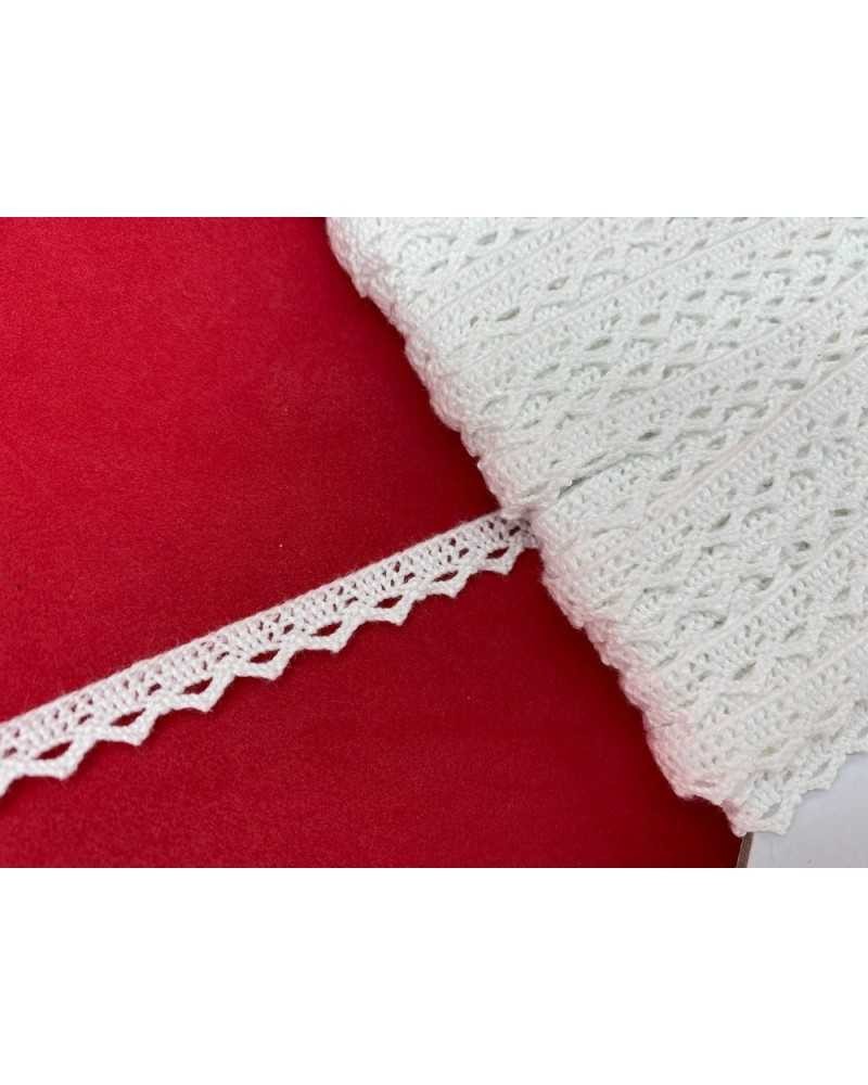 Passamaneria Merletto Puntina Triangolo Piccolo Cotone Tipo Uncinetto Alto 1 Cm