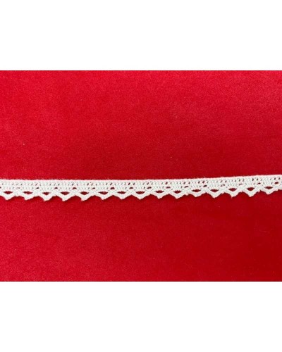 Passamaneria Merletto Puntina Triangolo Piccolo Cotone Tipo Uncinetto Alto 1 Cm