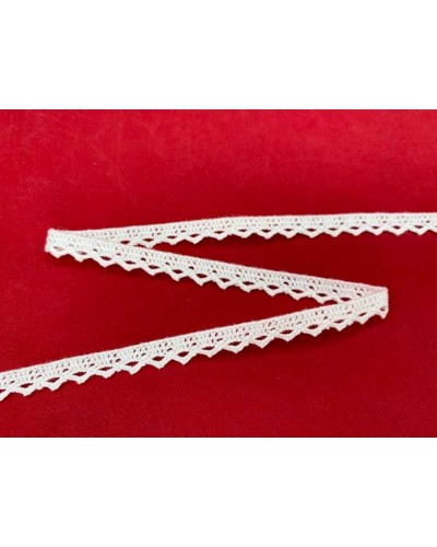 Passamaneria Merletto Puntina Triangolo Piccolo Cotone Tipo Uncinetto Alto 1 Cm