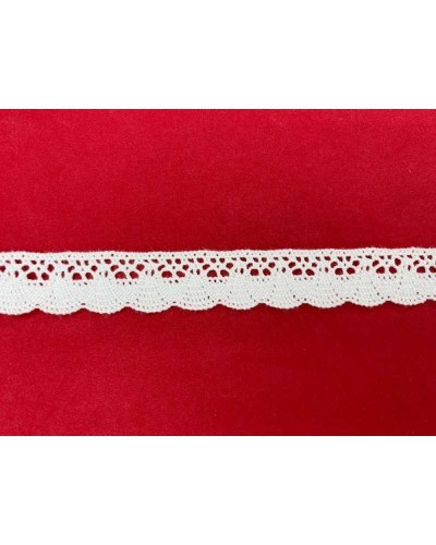 Passamaneria Merletto Puntina Smerlata Archetti Cotone Tipo Uncinetto Alto 15 Mm
