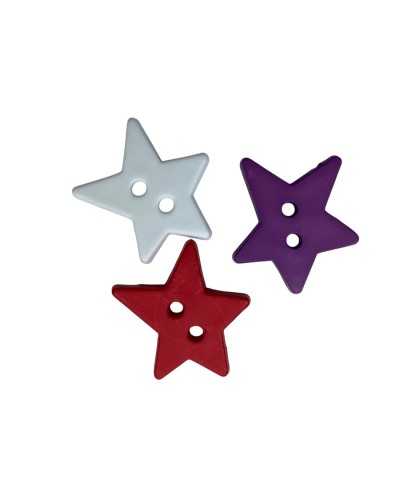 Sternknopf Unregelmäßige Form Kunststoff 2 Löcher 2 cm
