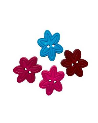 Decorative Plastic Flower Machined Button 2 Holes