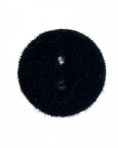 Black button covered in velvet line 20 2 holes 13 mm