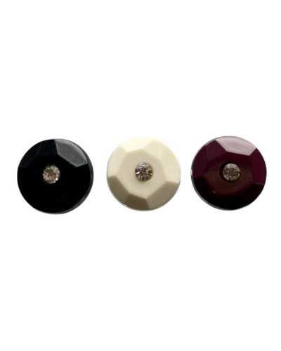 Bouton de bijou avec strass linéaire de 11 mm 16