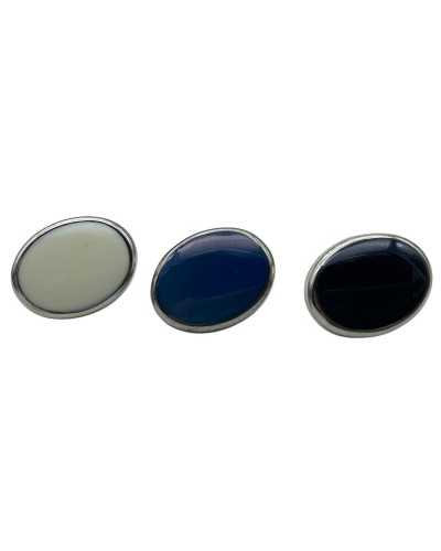 Bottone in Metallo Ovale Lucido 14 mm Sartoriale