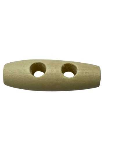 Olivette knopf 2 löcher in natürlichem holz 3x1 cm