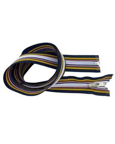 Chaîne de spirale ziphip ziphimorique multicolore 6 divisible ouverte 1 curseur en acier cm 100