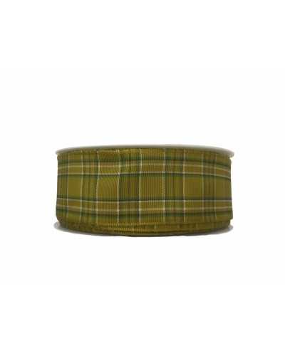 Passamaneria Christmas Taffeta Scozzese Filo Lurex Alto 35 Mm