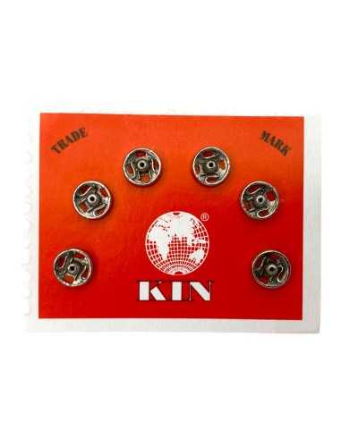 Automatic pressure button Stainless steel 6.5 / 6 mm 6 pcs M-F