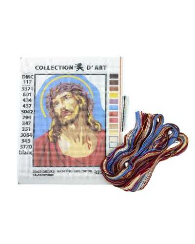 Half-point square kit Holy aida figure + Matassine + needle