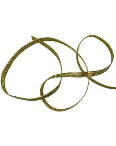 Ruban de rupture élastique d'or lurex doré 5 mm