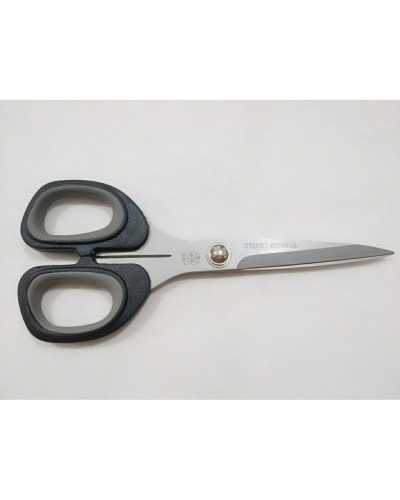 Tijeras para tela de costurera hoja de acero inoxidable titanio mango de silicona de costura multiusos 16,5 Cm tamaño 6,5