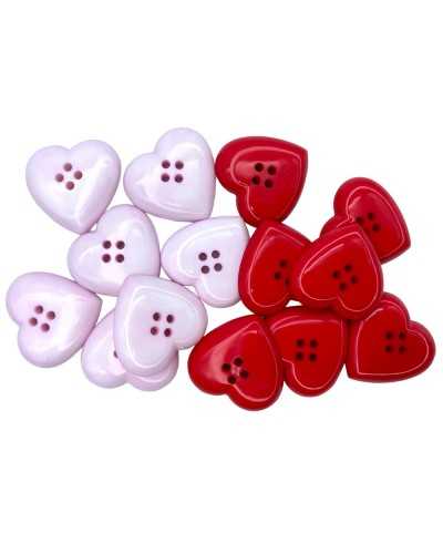 Bottle bombed heart shiny resin 4 holes 25 mm