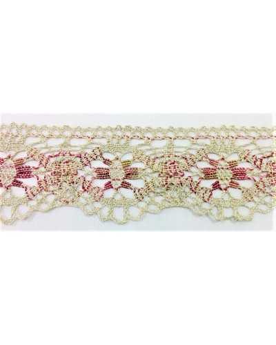 Trimmings Lace Cotton Linen Point High Shabby Style High 6.5 Cm
