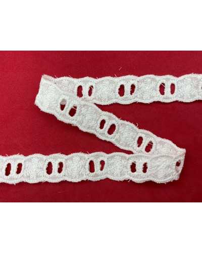 Lace Sangallo Passenger - SYNIT IN COTTONE HEIGHT 2 CM SET 6MM Price per meter