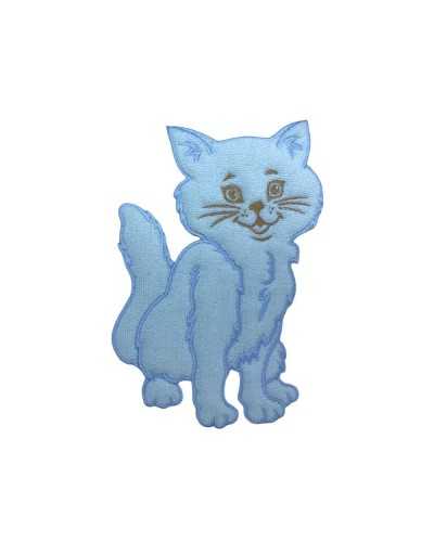 Aplicación Termoadhesiva Parche Bordado Gato Tela Esponja 14x9 Cm