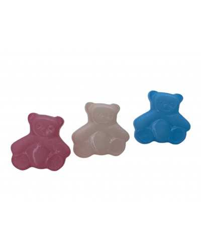 2 Pcs Boutons Bébé Ours Tige Résine Boutonnière 1 Cm