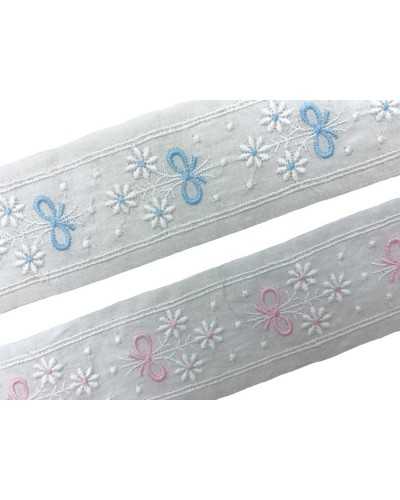 Plateau TRASZZO DACE FLEUR SANGALLO ET FIOCCO 100% Coton Hauteur 35mm