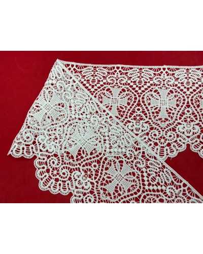 Spitze heilige Spitze Stickerei Kreuz Baumwolle Höhe 17 cm Schnitt 50 cm