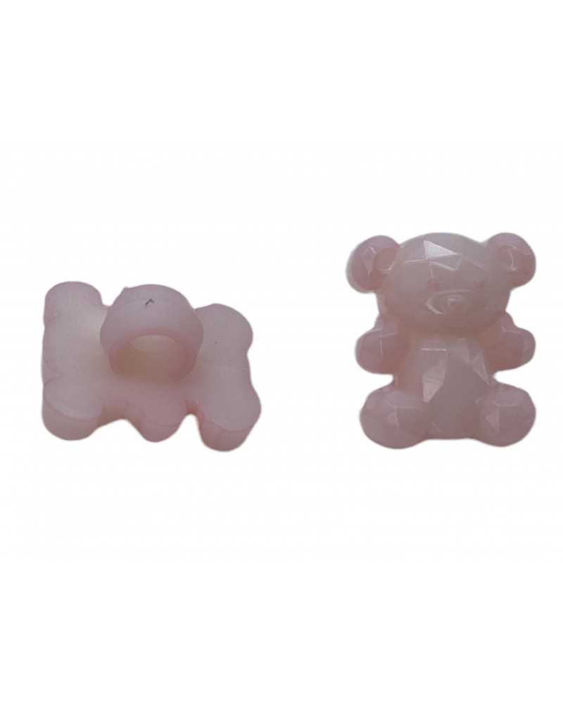 2 Pcs Buttons Newborn Bear Resin Stem Buttonhole 1 Cm