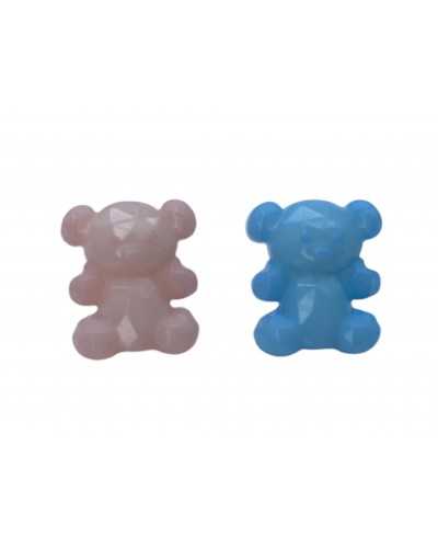 2 Stück Knöpfe Neugeborener Bär Harz Stiel Knopfloch 1 cm