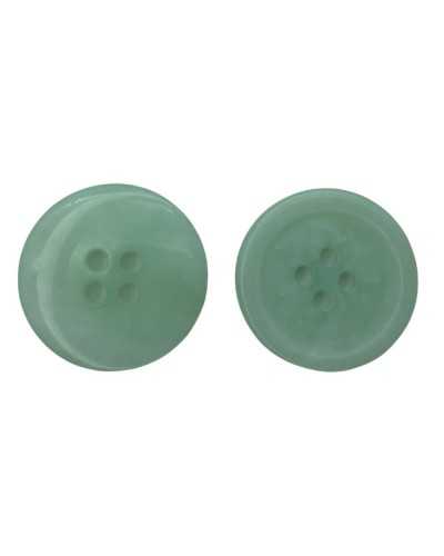 Bouton Polyester Boutons 4 Trous Martelé Vert 2 Cm