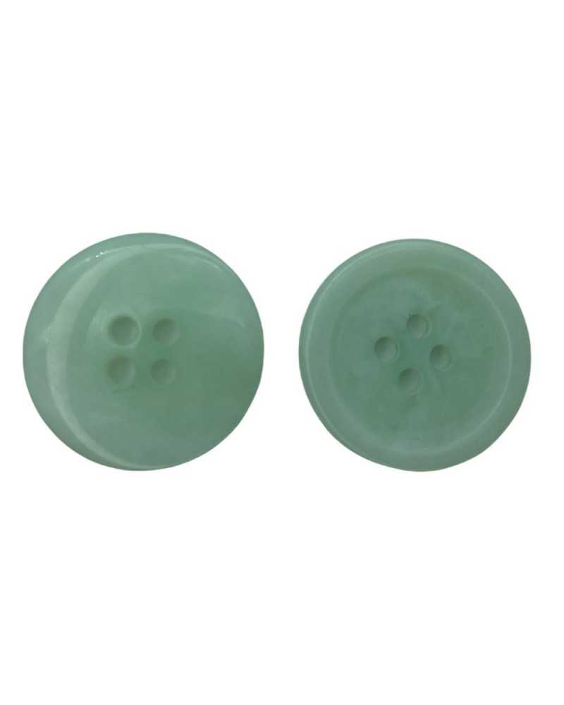 Boton Poliester Botones 4 Agujeros Verde Martillado 2 Cm