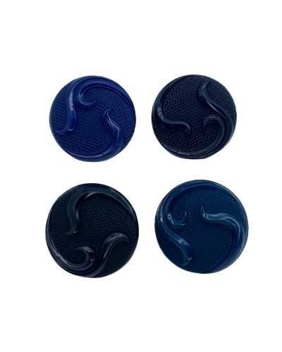 Bouton Résine Arrondi Queue Travaillée 15 Mm