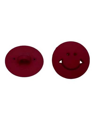 Carved Smile Baby Button in Solid Colored Resin 14mm