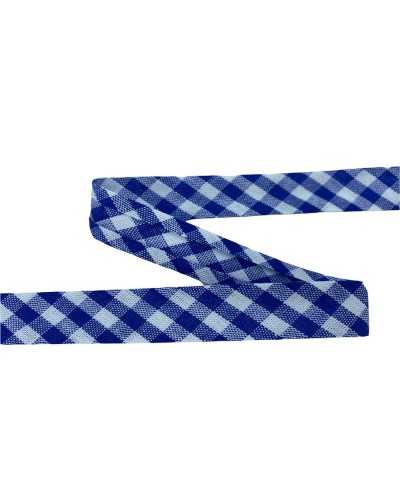 Pasamanería Cinta Al Bies Travesaño Diagonal Algodón Vichy Escocés 14 Mm Alto