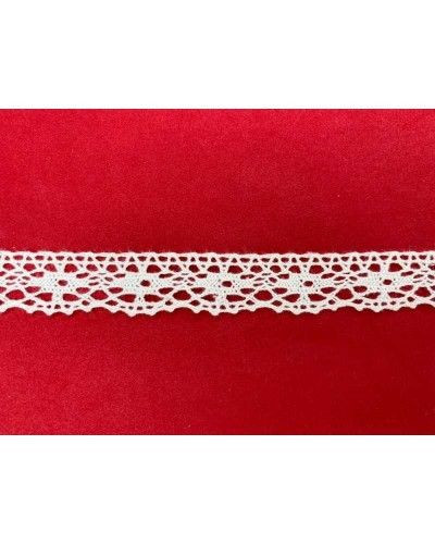 Passamaneria Merletto Puntina Cotone Tipo Uncinetto Alto 1,5 Cm