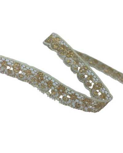 Trimmings Lace Raschel Cream Gold Lurex High 2 Cm