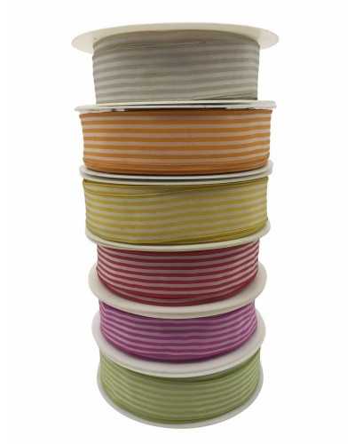 Cinta Pequeña De Tafetán Rayado Nylon Lado Alto 2,5 Cm