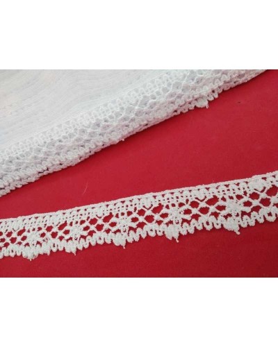 Passamaneria Pizzo Macramè Puntina Bianco Merletto Alto 2 Cm