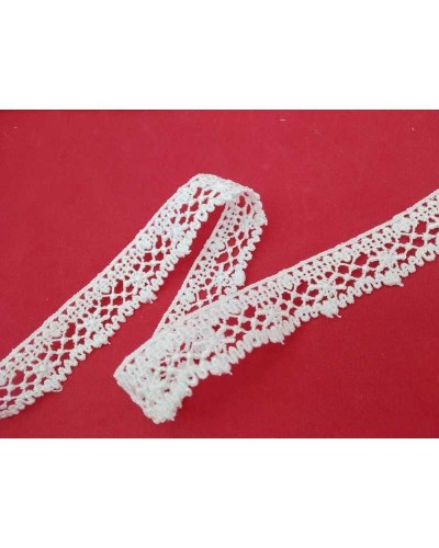 Passamaneria Pizzo Macramè Puntina Bianco Merletto Alto 2 Cm